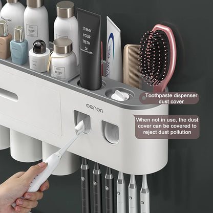 Toothbrush Holder and Automatic Toothpaste Dispenser